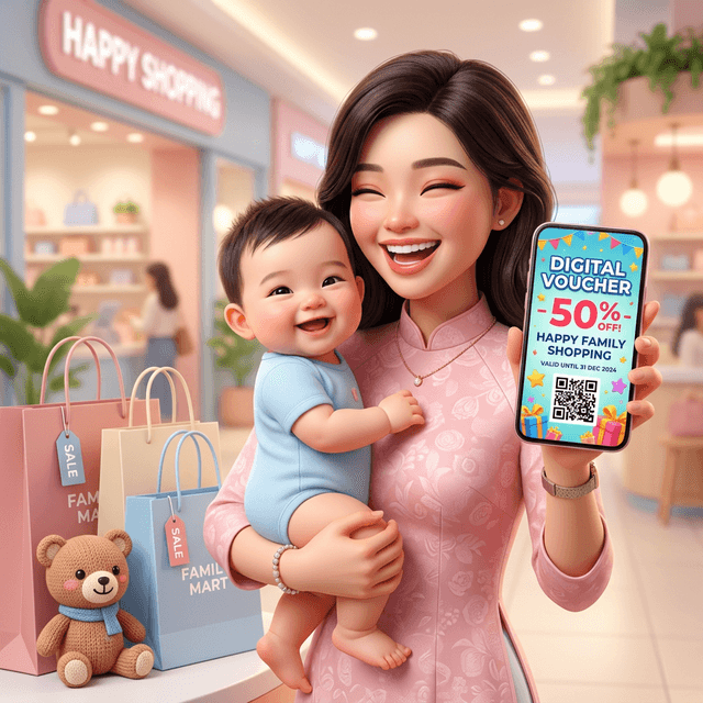 Mẹ và bé mua sắm cùng Nhóc&Mom