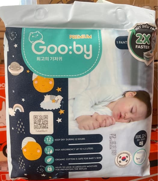 Bỉm Goo:by ban đêm XXXL24/ XXXL22+2 quần
