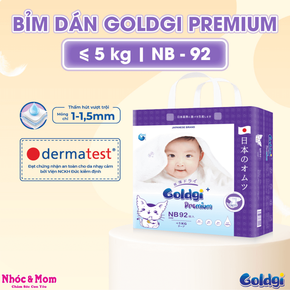 Bỉm dán Goldgi+ NB92