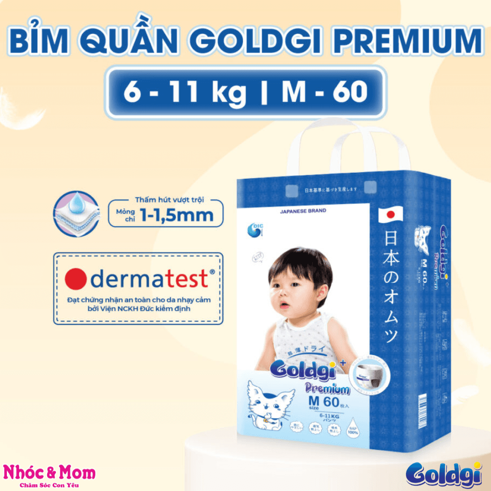 Bỉm Quần Goldgi+ M60